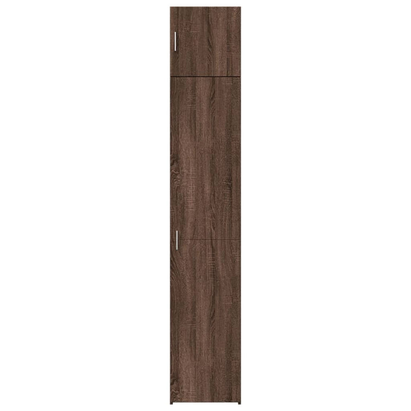 Slim Storage Cabinet Brown Oak 40x42.5x225 cm Engineered Wood