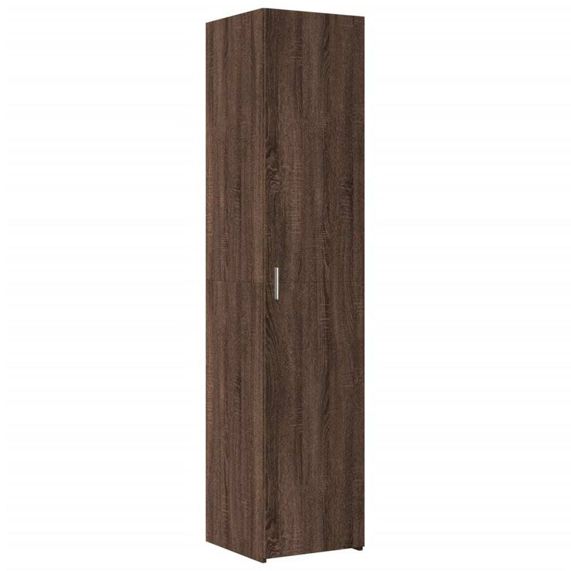 Slim Storage Cabinet Brown Oak 40x42.5x225 cm Engineered Wood