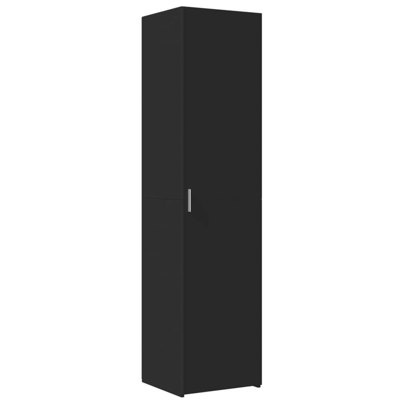 Slim Storage Cabinet Black 45x42.5x225 cm Engineered Wood