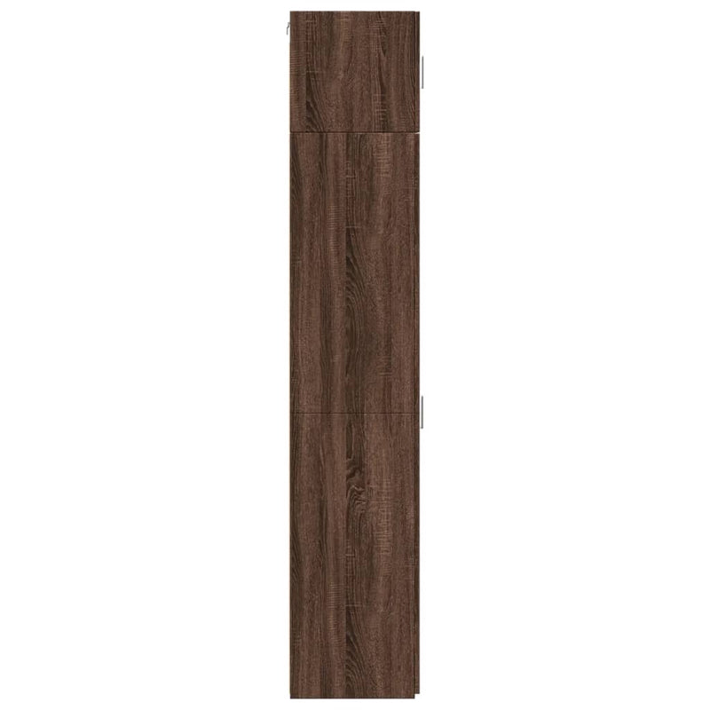 Slim Storage Cabinet Brown Oak 45x42.5x225 cm Engineered Wood