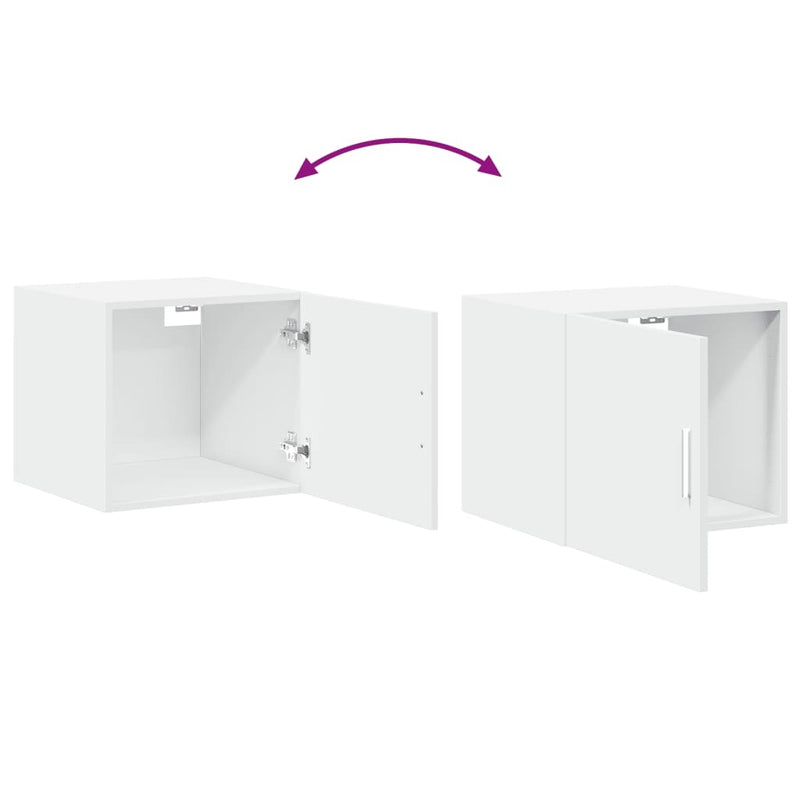 Slim Storage Cabinet White 45x42.5x225 cm Engineered Wood