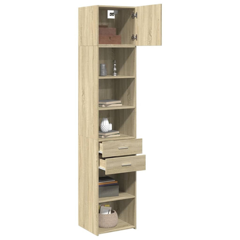 Slim Storage Cabinet Sonoma Oak 45x42.5x225 cm Engineered Wood