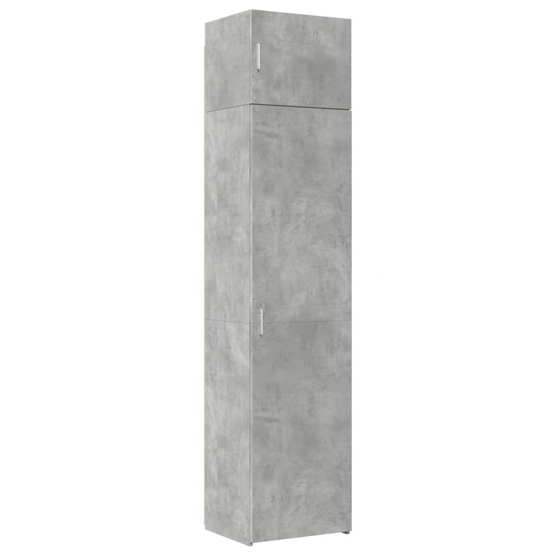 Slim Storage Cabinet Concrete Grey 50x42.5x225 cm Engineered Wood