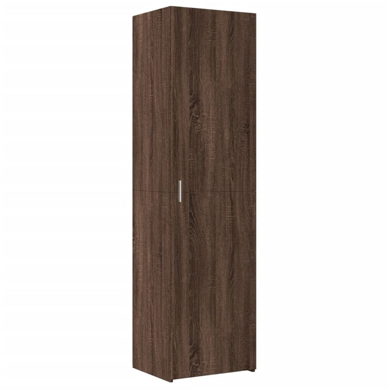 Slim Storage Cabinet Brown Oak 50x42.5x225 cm Engineered Wood