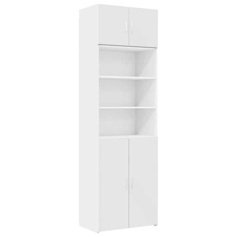 Storage Cabinet White 70x42.5x225 cm Engineered Wood