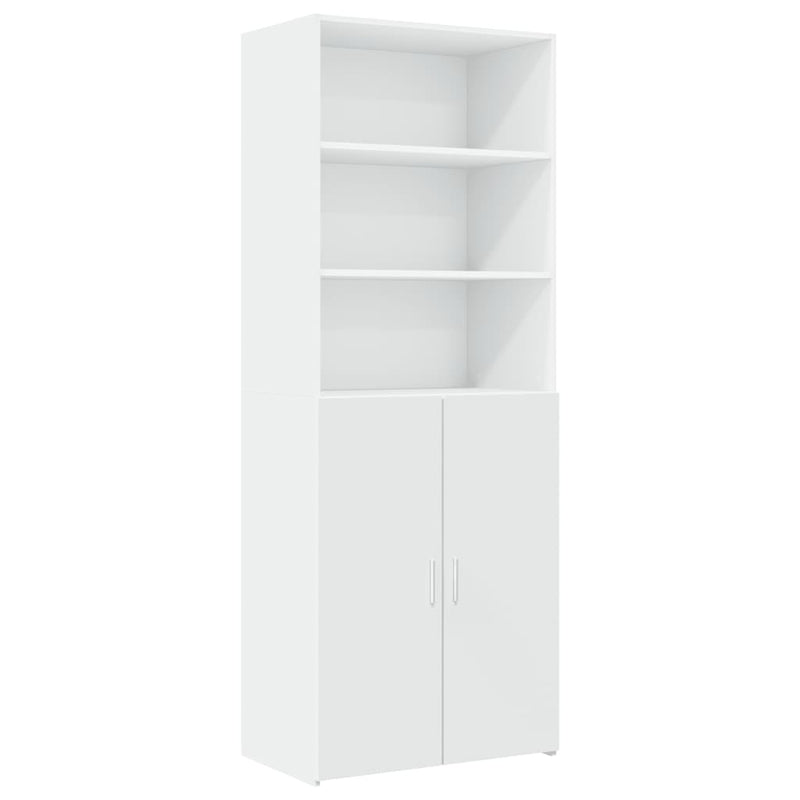 Storage Cabinet White 70x42.5x225 cm Engineered Wood