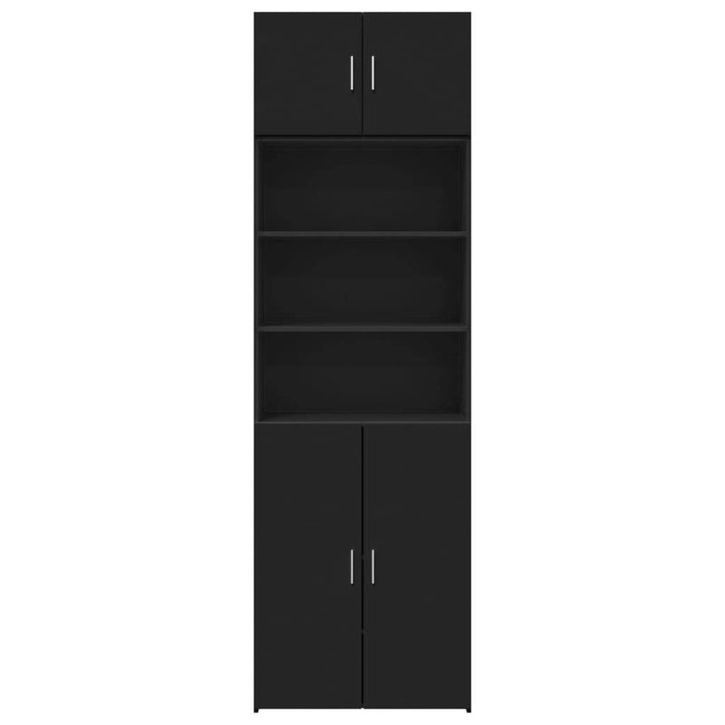 Storage Cabinet Black 70x42.5x225 cm Engineered Wood