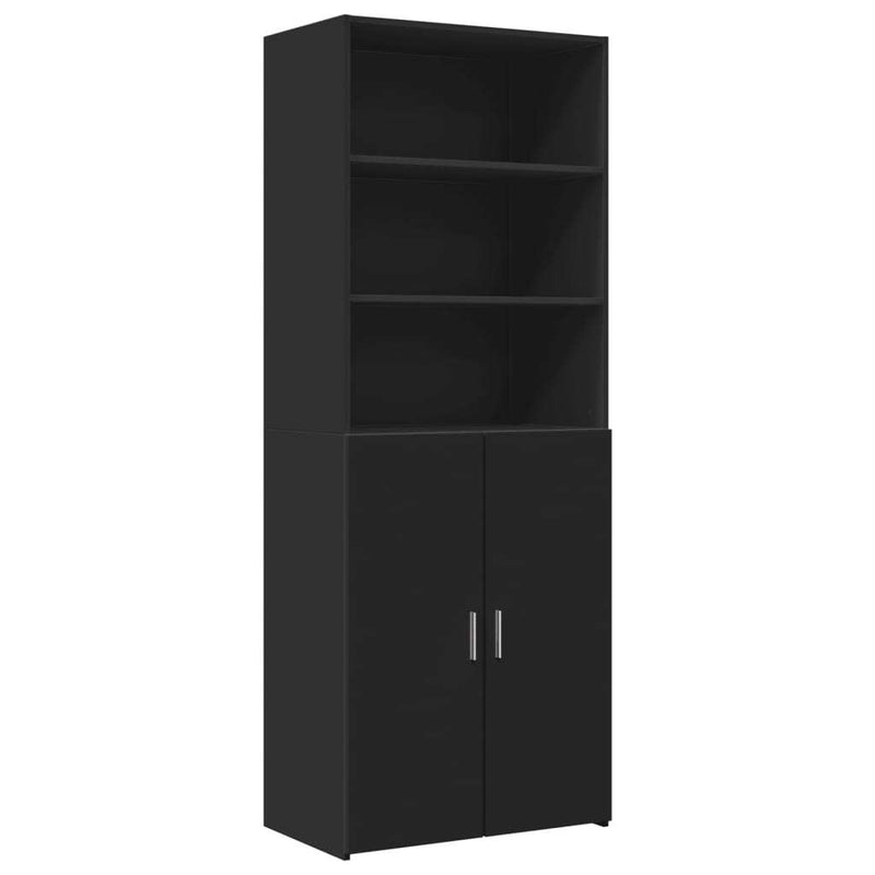 Storage Cabinet Black 70x42.5x225 cm Engineered Wood