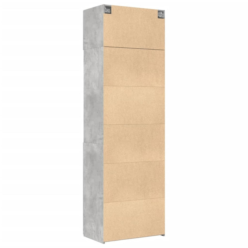 Storage Cabinet Concrete Grey 70x42.5x225 cm Engineered Wood