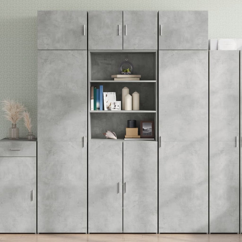 Storage Cabinet Concrete Grey 70x42.5x225 cm Engineered Wood