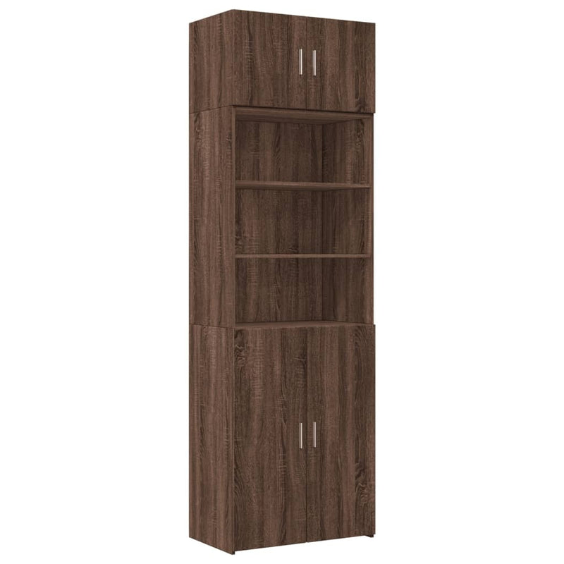 Storage Cabinet Brown Oak 70x42.5x225 cm Engineered Wood