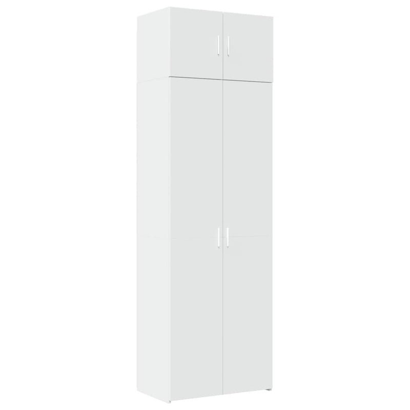 Storage Cabinet White 70x42.5x225 cm Engineered Wood