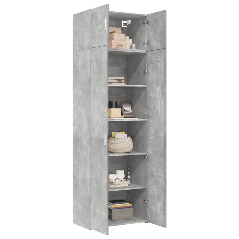 Storage Cabinet Concrete Grey 70x42.5x225 cm Engineered Wood