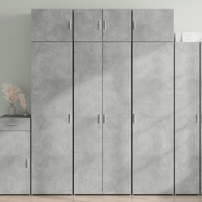 Storage Cabinet Concrete Grey 70x42.5x225 cm Engineered Wood