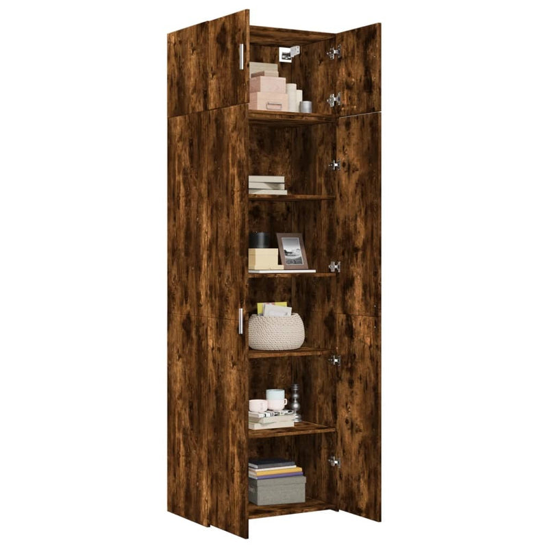 Storage Cabinet Smoked Oak 70x42.5x225 cm Engineered Wood