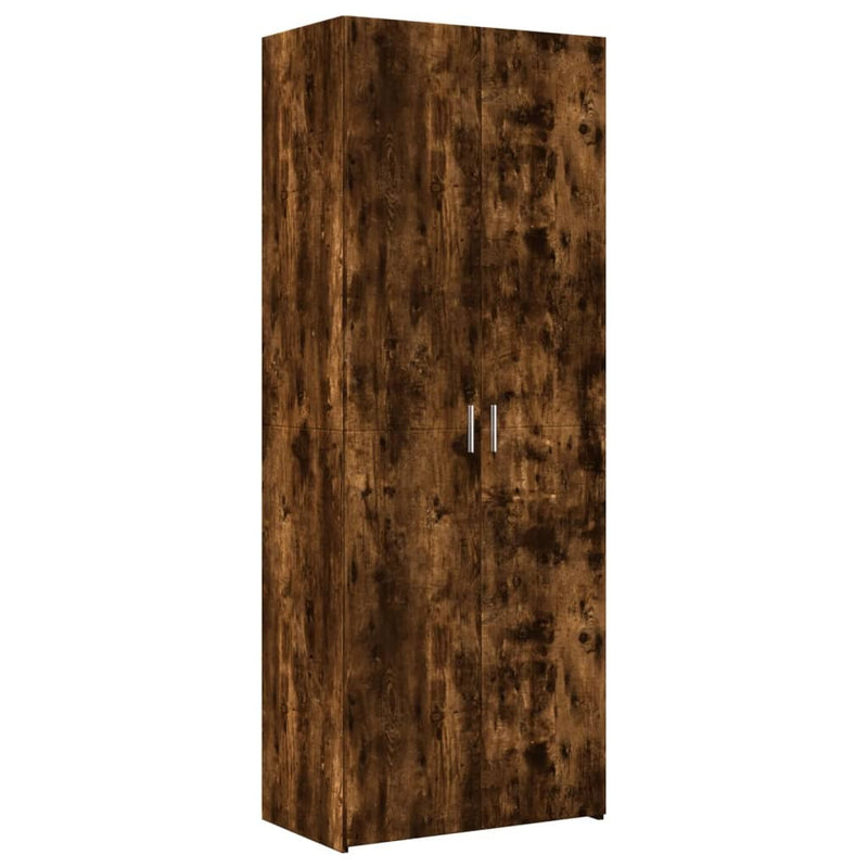 Storage Cabinet Smoked Oak 70x42.5x225 cm Engineered Wood