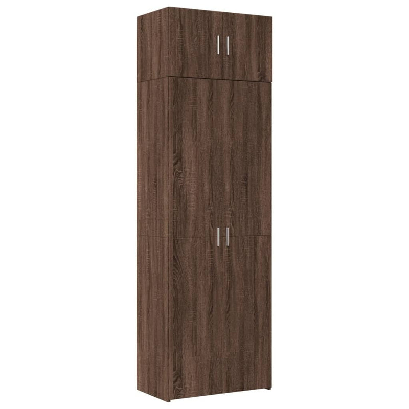 Storage Cabinet Brown Oak 70x42.5x225 cm Engineered Wood