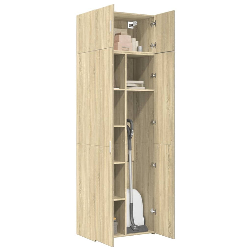 Storage Cabinet Sonoma Oak 70x42.5x225 cm Engineered Wood