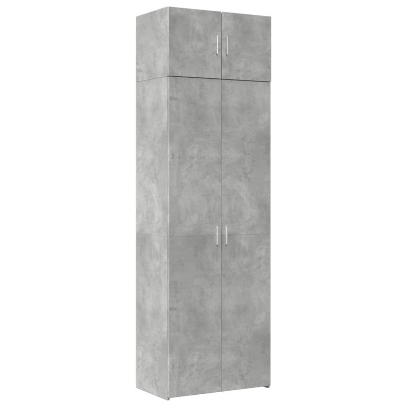 Storage Cabinet Concrete Grey 70x42.5x225 cm Engineered Wood