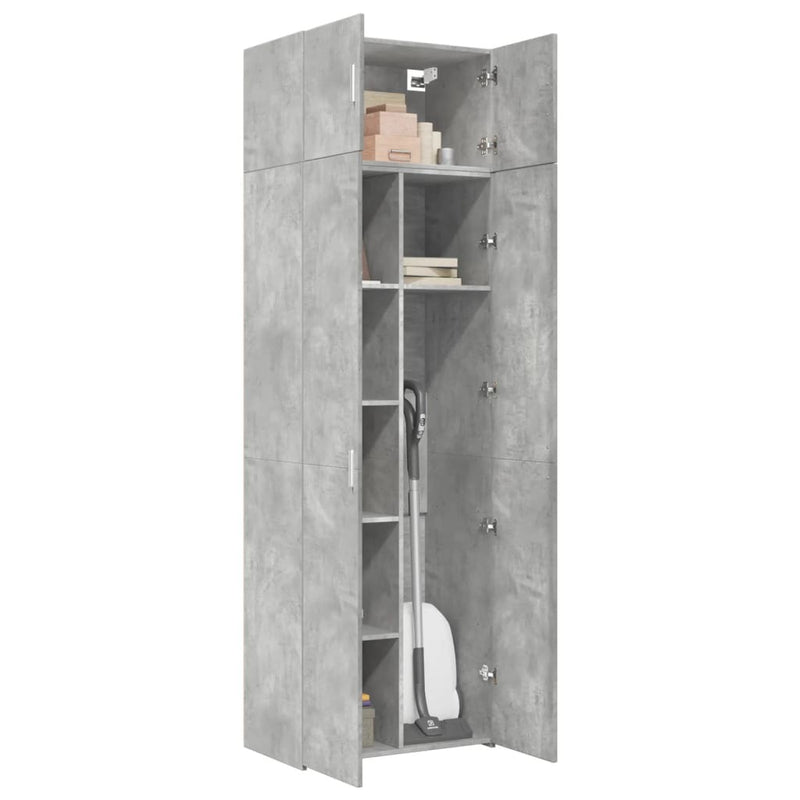 Storage Cabinet Concrete Grey 70x42.5x225 cm Engineered Wood