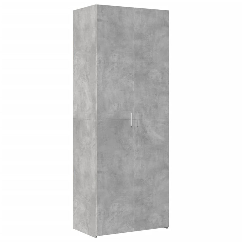 Storage Cabinet Concrete Grey 70x42.5x225 cm Engineered Wood