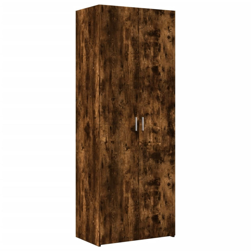 Storage Cabinet Smoked Oak 70x42.5x225 cm Engineered Wood