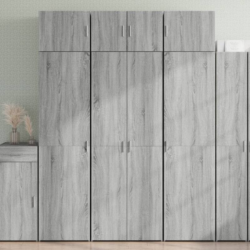 Storage Cabinet Grey Sonoma 70x42.5x225 cm Engineered Wood