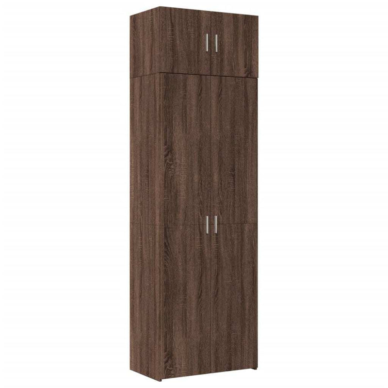 Storage Cabinet Brown Oak 70x42.5x225 cm Engineered Wood