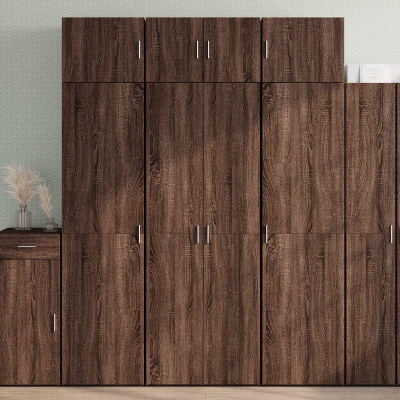 Storage Cabinet Brown Oak 70x42.5x225 cm Engineered Wood