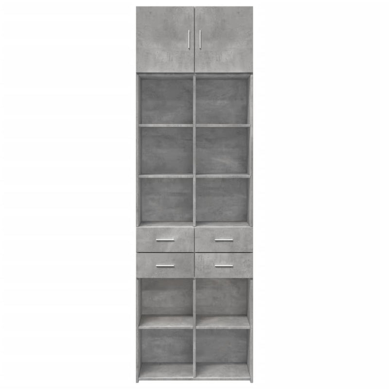 Storage Cabinet Concrete Grey 70x42.5x225 cm Engineered Wood