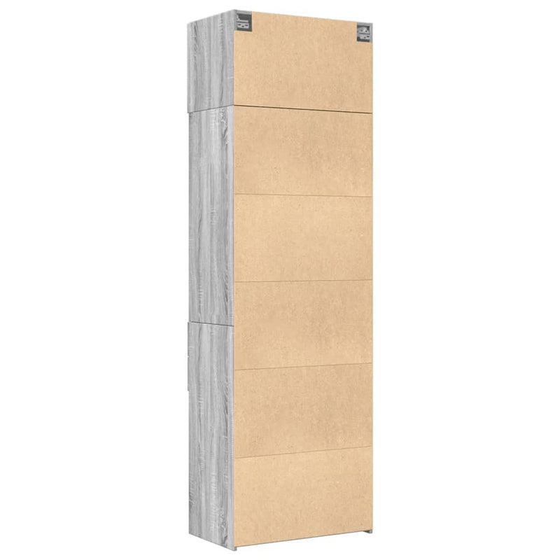 Storage Cabinet Grey Sonoma 70x42.5x225 cm Engineered Wood