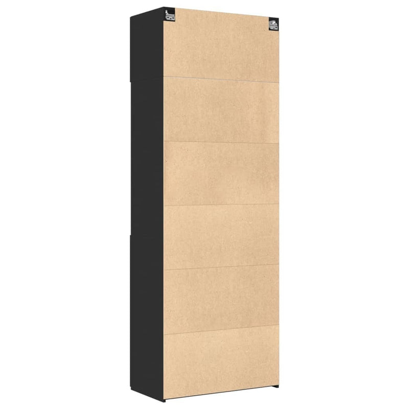 Storage Cabinet Black 80x42.5x225 cm Engineered Wood