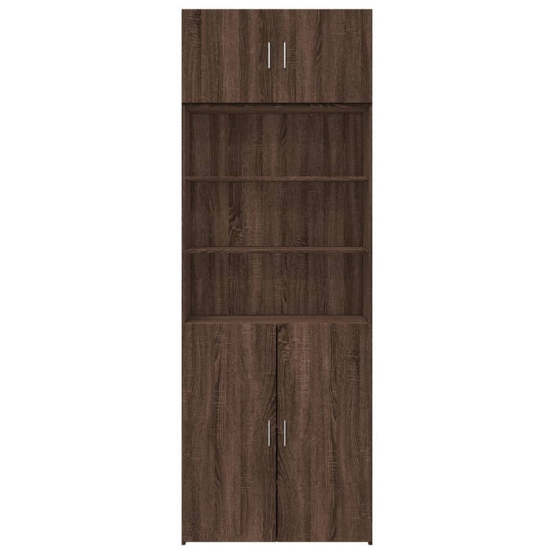 Storage Cabinet Brown Oak 80x42.5x225 cm Engineered Wood