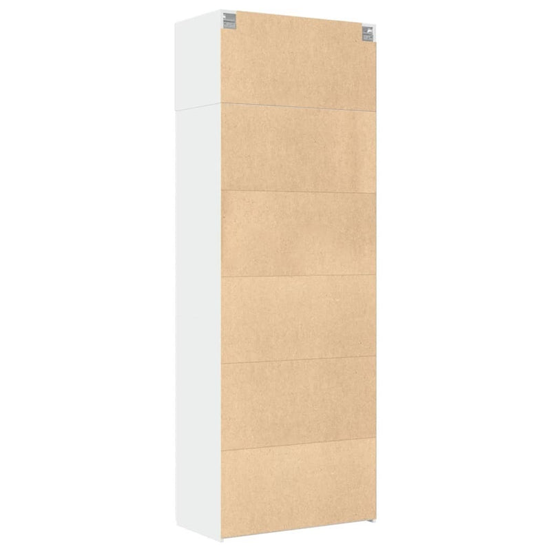 Storage Cabinet White 80x42.5x225 cm Engineered Wood