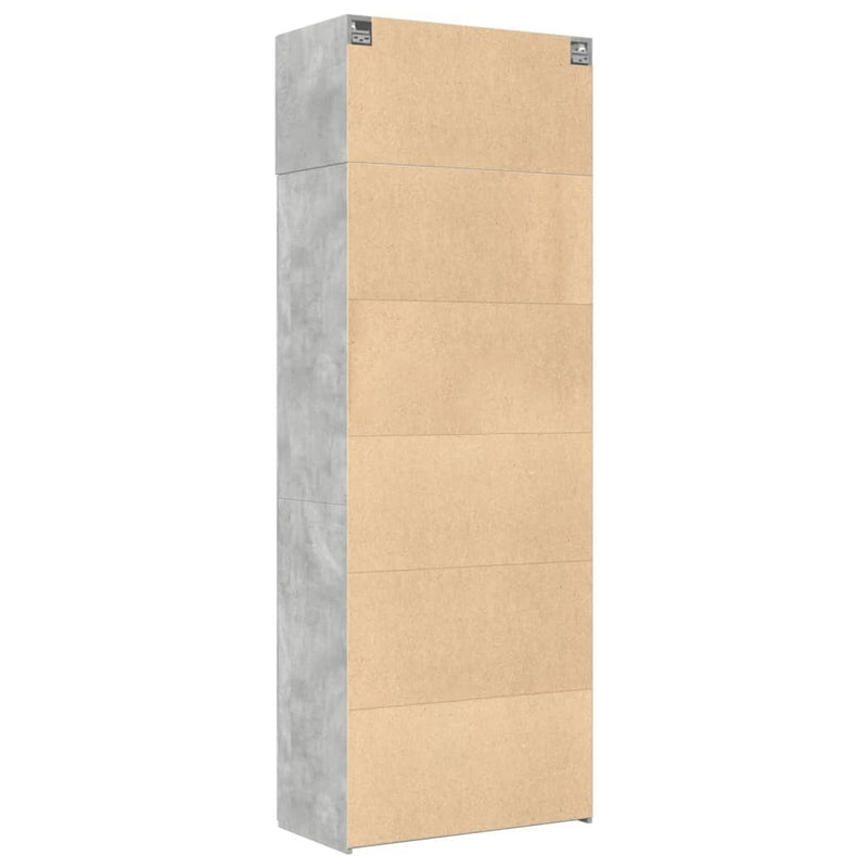 Storage Cabinet Concrete Grey 80x42.5x225 cm Engineered Wood