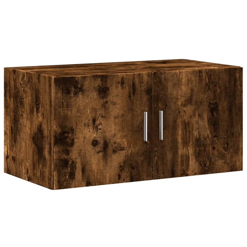 Storage Cabinet Smoked Oak 80x42.5x225 cm Engineered Wood