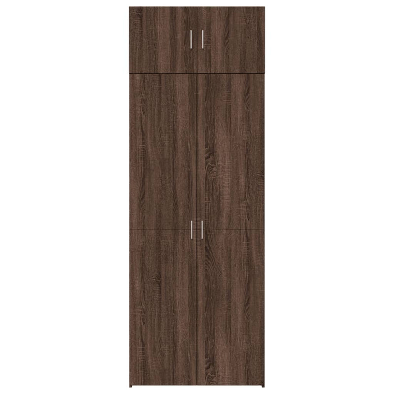 Storage Cabinet Brown Oak 80x42.5x225 cm Engineered Wood