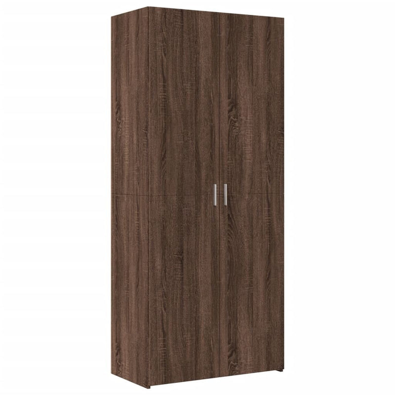 Storage Cabinet Brown Oak 80x42.5x225 cm Engineered Wood