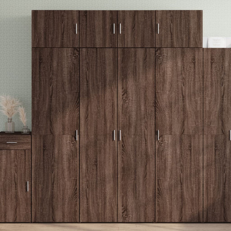 Storage Cabinet Brown Oak 80x42.5x225 cm Engineered Wood