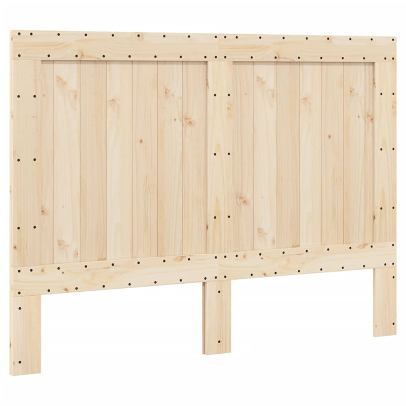 Bed Frame without Mattress with Headboard 140x200 cm Solid Wood