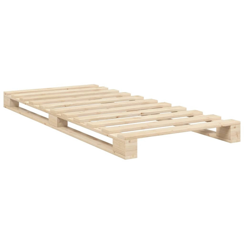 Bed Frame without Mattress with Headboard 90x200 cm Solid Wood