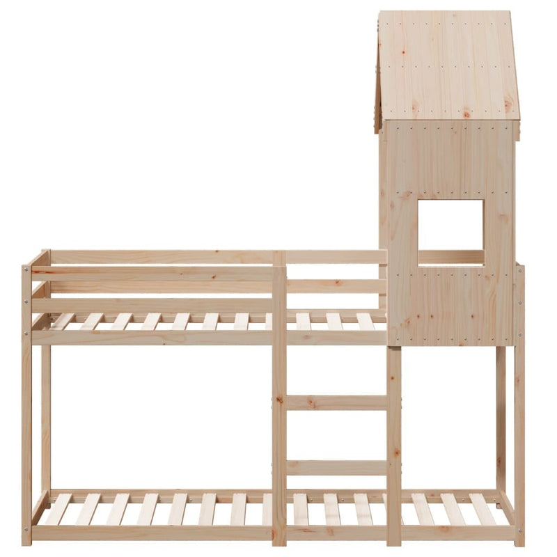 Bunk Bed without Mattress 75x190 cm Small Single Solid Wood Pine