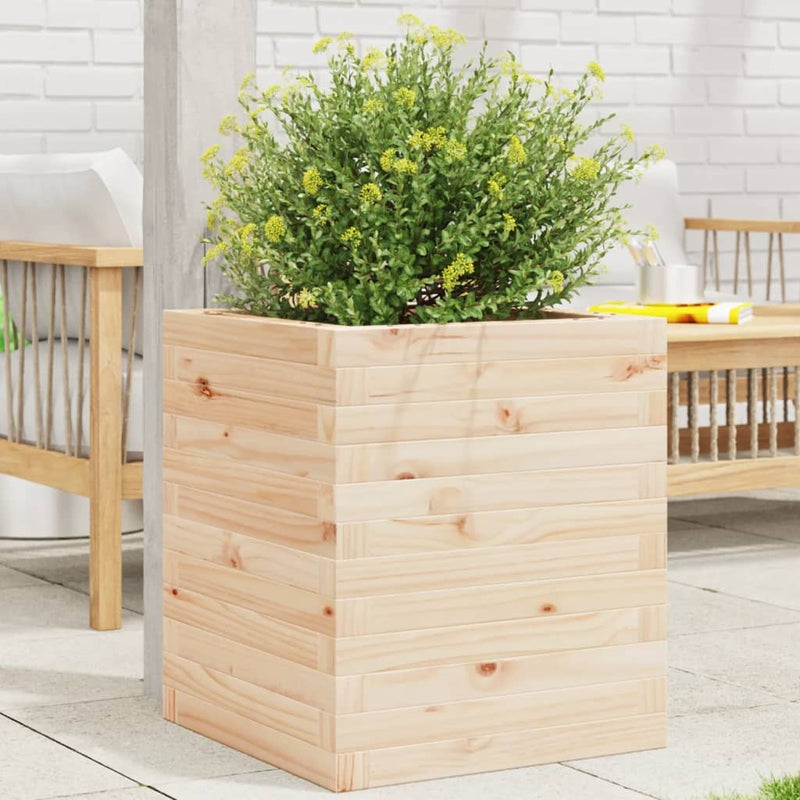 Garden Planter 40x40x46 cm Solid Wood Pine