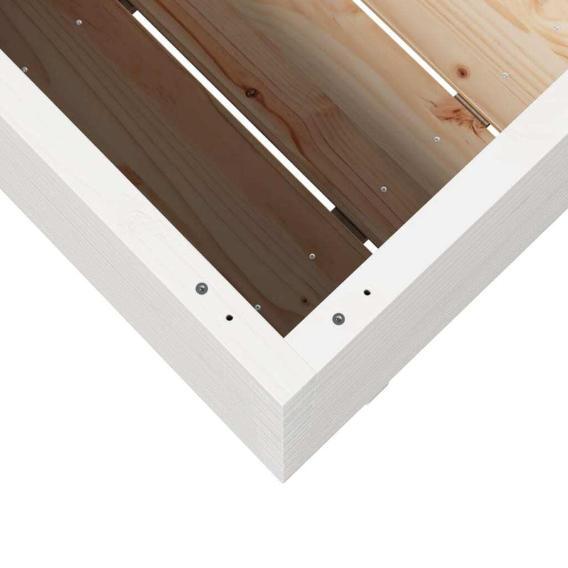 Garden Planter White 70x40x72 cm Solid Wood Pine