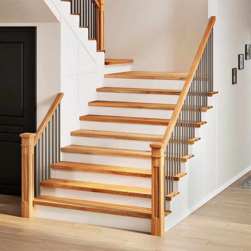 Stair Treads 8 pcs Light Brown 120x30x2 cm Solid Wood Oak