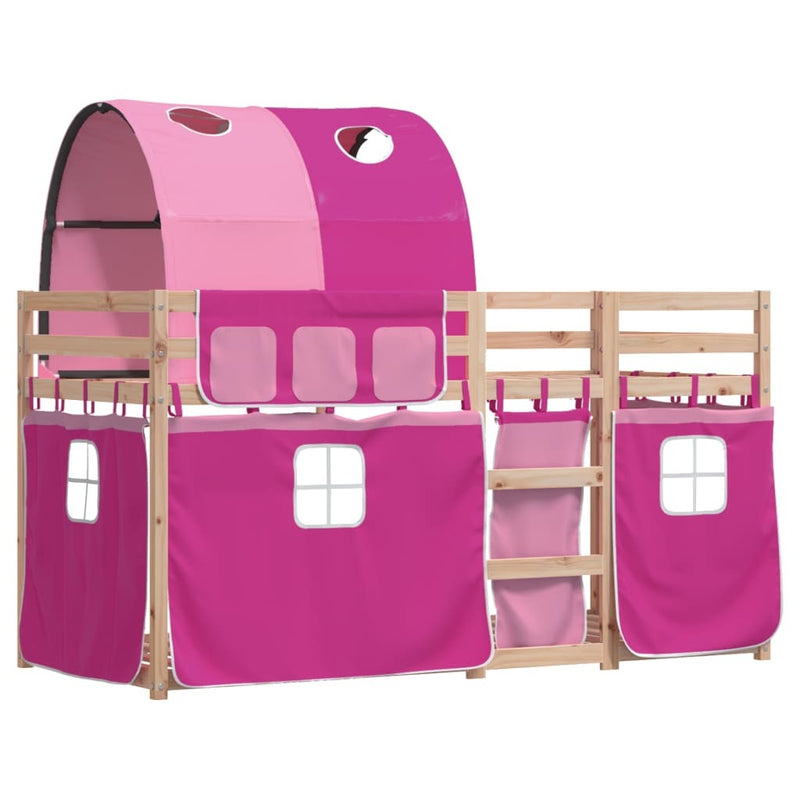 Bunk Bed without Mattress Pink 90x190 cm Single Solid Wood Pine