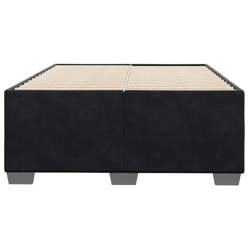 Bed Frame without Mattress Black?Double Velvet