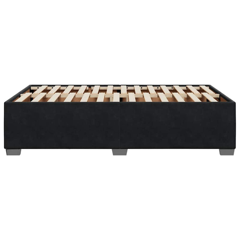 Bed Frame without Mattress Black?Double Velvet