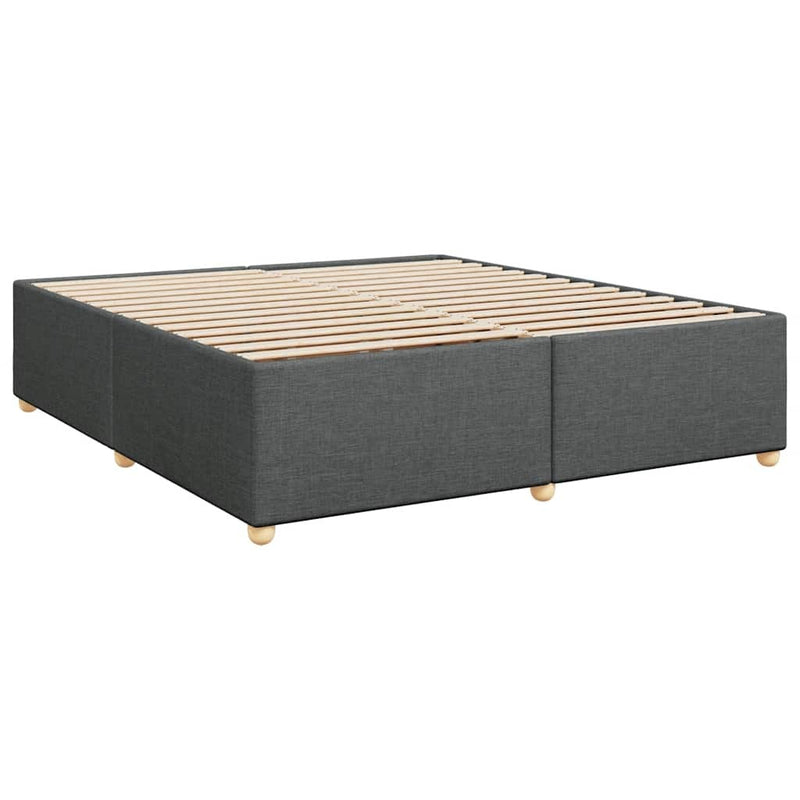 Bed Frame without Mattress Dark Grey?Super King Fabric