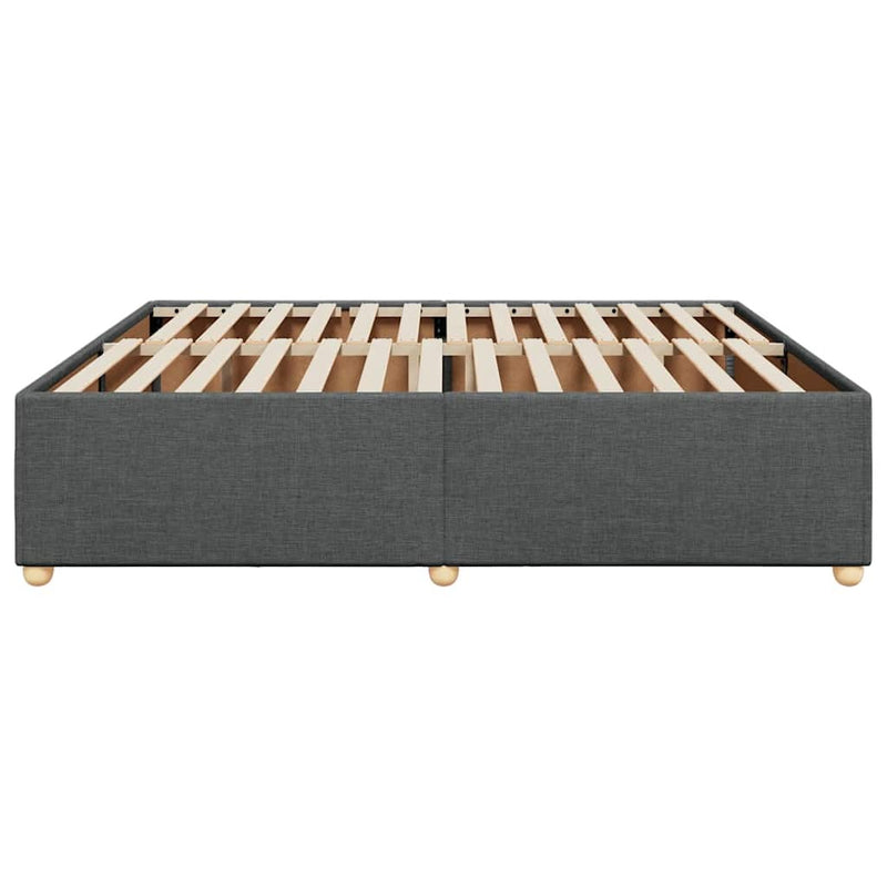 Bed Frame without Mattress Dark Grey?Super King Fabric